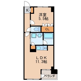 間取図 名古屋市営地下鉄名城線/久屋大通駅 徒歩7分 7階 築13年