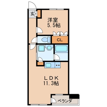 間取図 名古屋市営地下鉄名城線/久屋大通駅 徒歩7分 2階 築13年