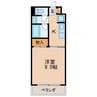 シティハイツ名城Ⅱ 1Kの間取り