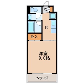 間取図 名古屋市営地下鉄名城線/名城公園駅 徒歩5分 3階 築29年