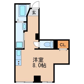間取図 名古屋市営地下鉄東山線/新栄町駅 徒歩8分 5階 築52年
