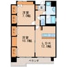 名古屋市営地下鉄東山線/新栄町駅 徒歩2分 9階 築12年 2LDKの間取り