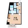 スカイコート葵 1Kの間取り