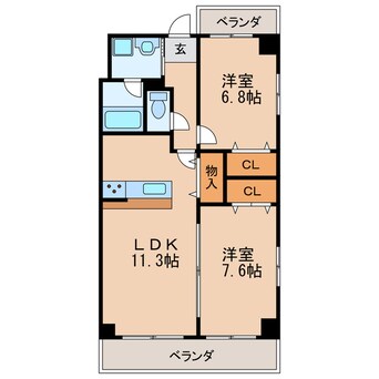 間取図 ラ・トゥール代官町