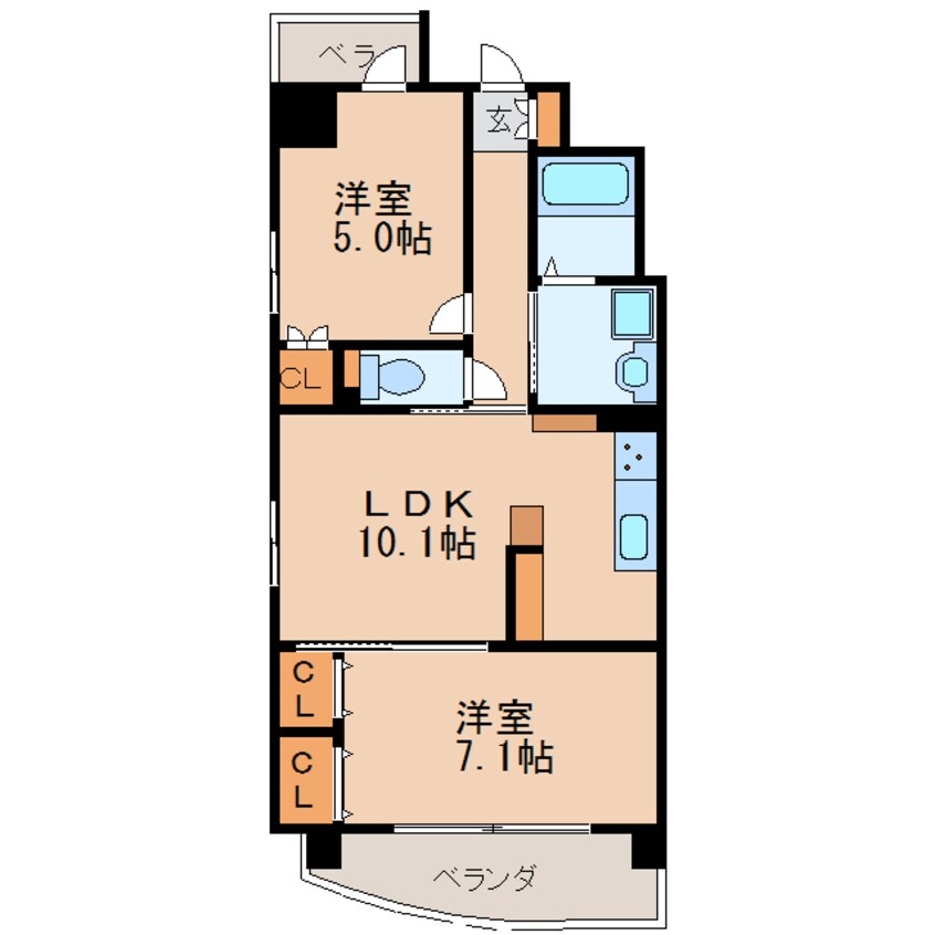 間取図 プレミアマルシェ白壁