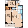 イーグルヘッド撞木 2LDKの間取り