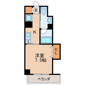 間取図 名古屋市営地下鉄東山線/新栄町駅 徒歩5分 7階 築11年