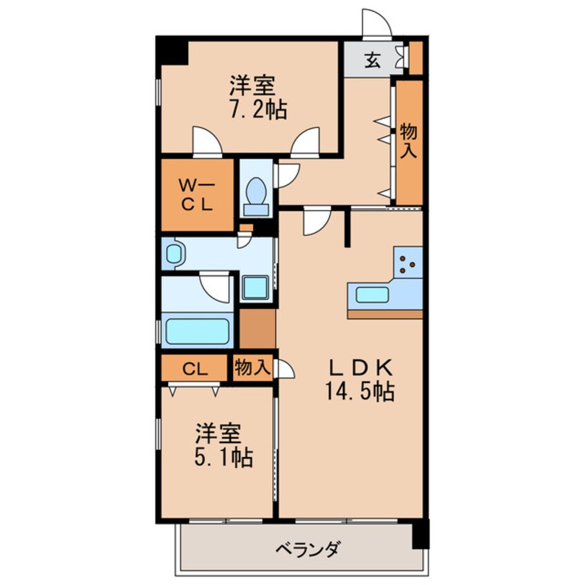 間取図 Ｃ＆Ｓ橦木