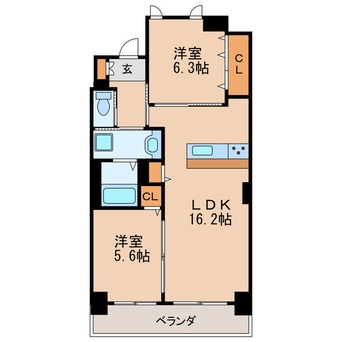 間取図 名鉄瀬戸線/清水駅 徒歩5分 9階 築11年