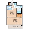 名鉄瀬戸線/清水駅 徒歩3分 3階 築18年 1DKの間取り
