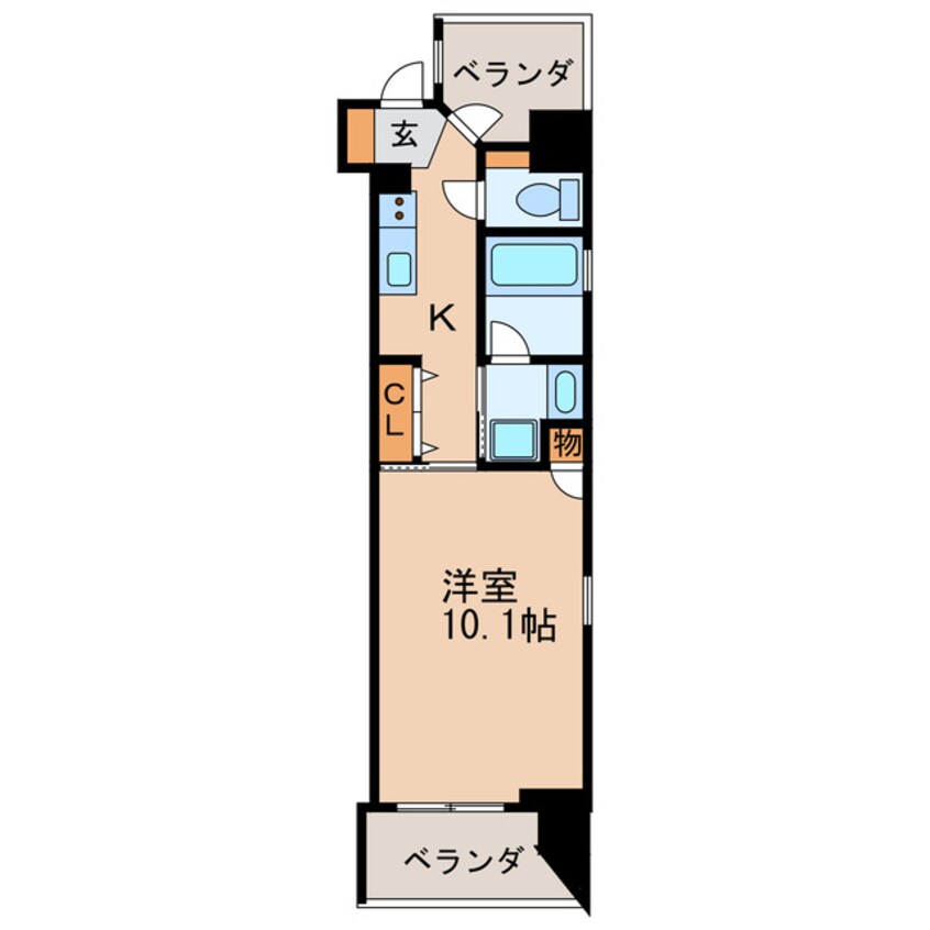 間取図 名古屋市営地下鉄東山線/新栄町駅 徒歩7分 10階 築9年