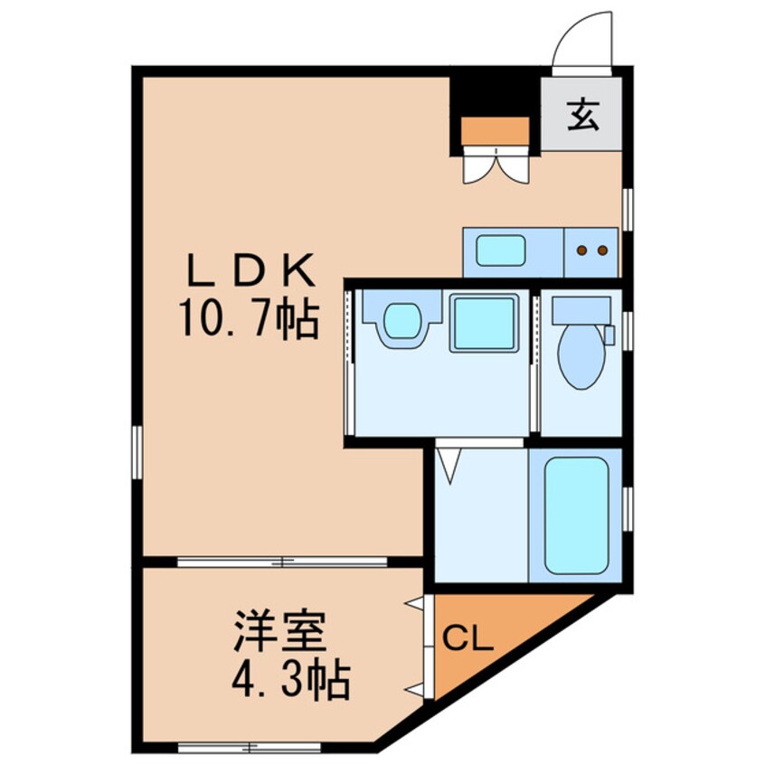 間取図 名古屋市営地下鉄東山線/新栄町駅 徒歩9分 1階 築9年