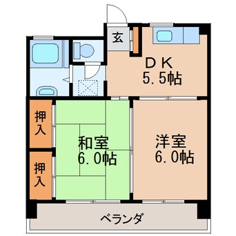 間取図 中央玻瑠器マンション