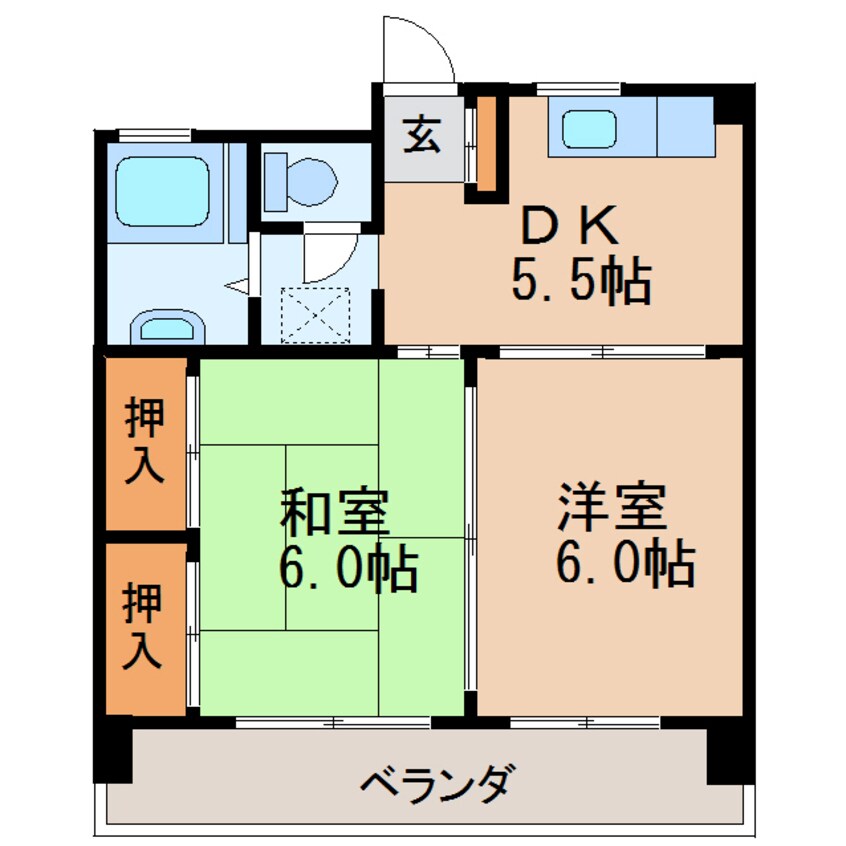 間取図 中央玻瑠器マンション