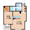名古屋市営地下鉄東山線/伏見駅 徒歩4分 3階 築8年 1LDKの間取り