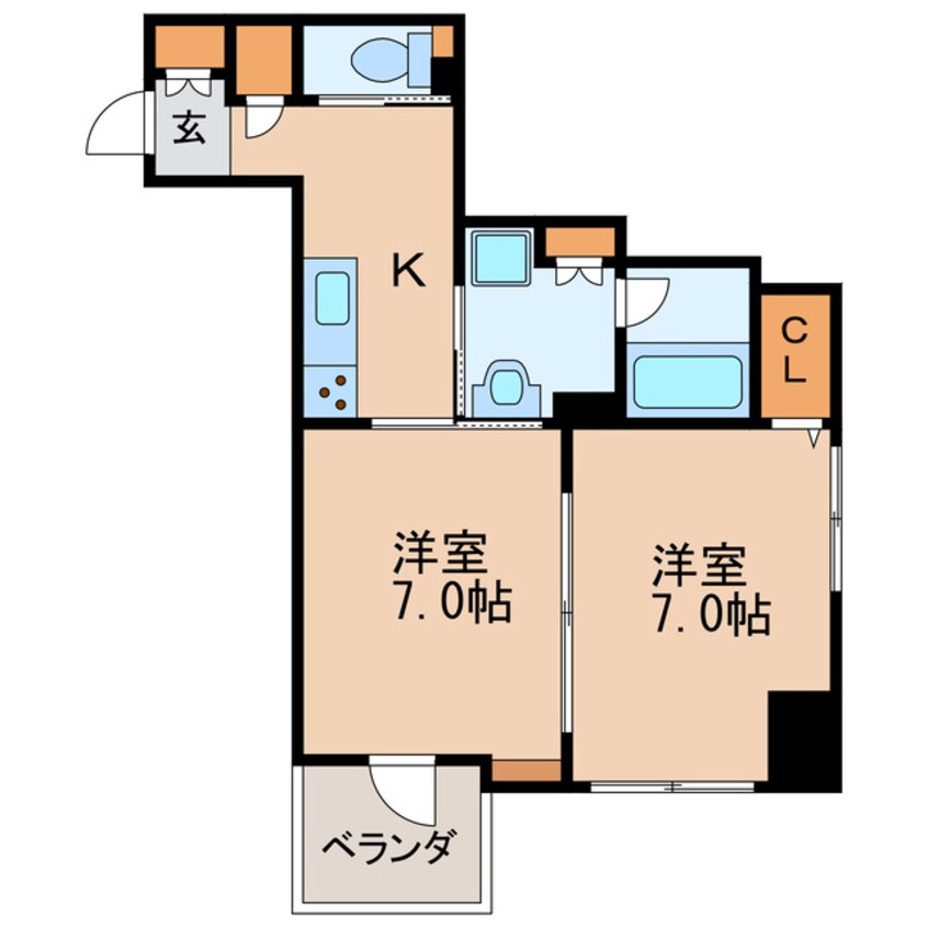 間取図 ルーエ錦