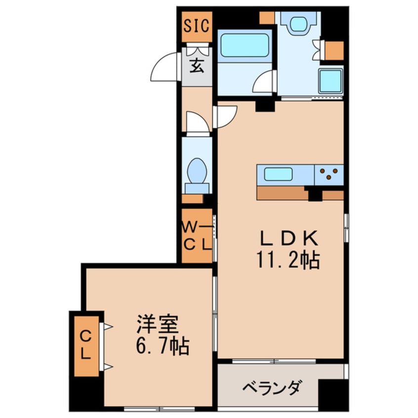 間取図 名古屋市営地下鉄東山線/伏見駅 徒歩4分 5階 築9年