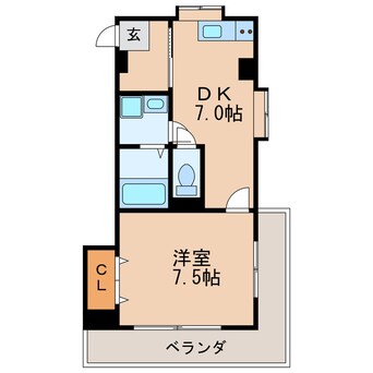 間取図 名古屋市営地下鉄東山線/新栄町駅 徒歩10分 3階 築45年