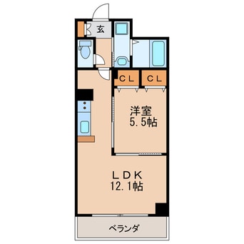 間取図 名古屋市営地下鉄桜通線/高岳駅 徒歩12分 5階 築9年
