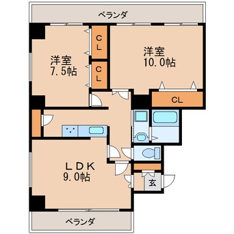 間取図 石町マンション　