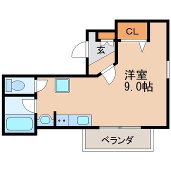 間取図 名鉄瀬戸線/森下駅 徒歩10分 5階 築9年