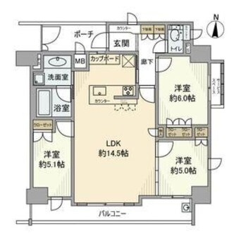 間取図 名古屋市営地下鉄東山線/新栄町駅 徒歩2分 9階 築9年