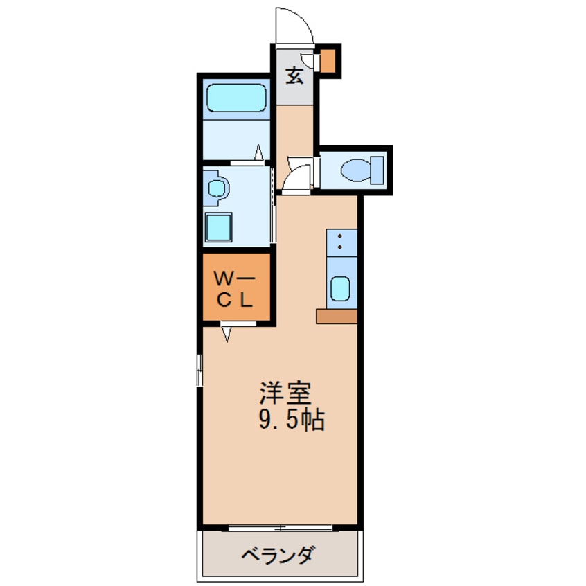 間取図 名古屋市営地下鉄桜通線/車道駅 徒歩6分 2階 築9年