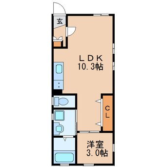 間取図 名古屋市営地下鉄鶴舞線/鶴舞駅 徒歩10分 1階 築8年