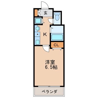 間取図 名古屋市営地下鉄名城線/矢場町駅 徒歩4分 2階 築21年