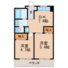 名古屋市営地下鉄名城線/矢場町駅 徒歩2分 3階 築46年 2DKの間取り