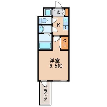 間取図 名古屋市営地下鉄東山線/新栄町駅 徒歩10分 8階 築13年