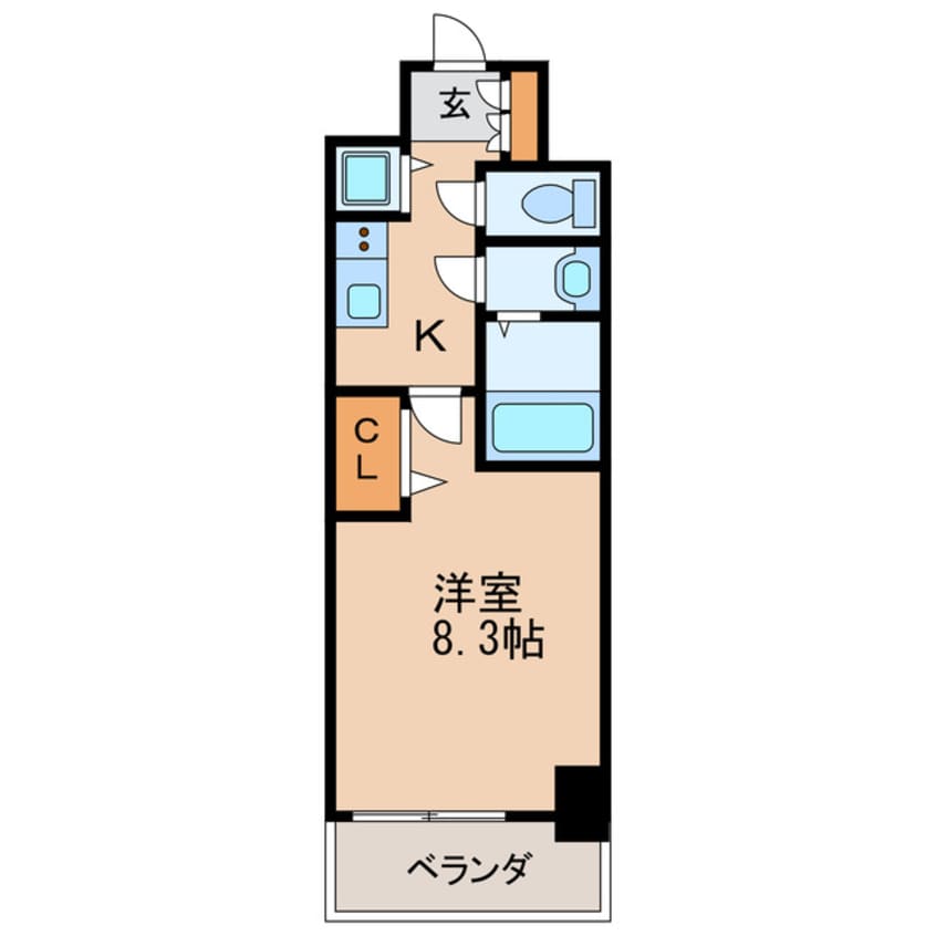間取図 名古屋市営地下鉄桜通線/車道駅 徒歩1分 2階 築8年