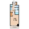 プレサンスジェネ葵 1Kの間取り