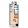プレサンスジェネ葵 1Kの間取り