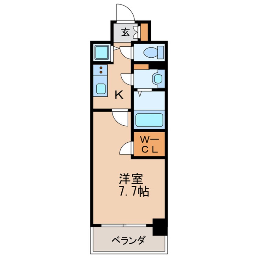 間取図 名古屋市営地下鉄東山線/新栄町駅 徒歩6分 5階 築7年