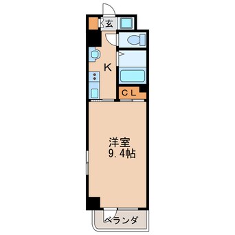 間取図 名古屋市営地下鉄名城線/久屋大通駅 徒歩4分 11階 築19年