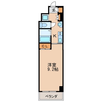 間取図 名古屋市営地下鉄名城線/久屋大通駅 徒歩4分 6階 築19年
