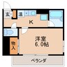 Atともえ 1Kの間取り