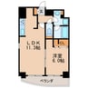 プレサンス泉シティアーク 1LDKの間取り