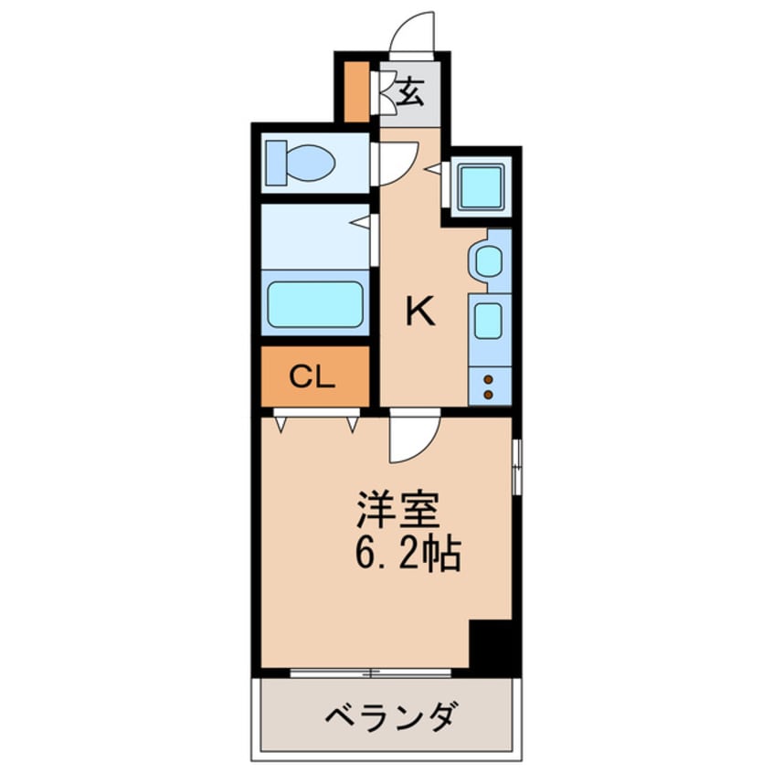 間取図 名古屋市営地下鉄名城線/久屋大通駅 徒歩7分 7階 築18年
