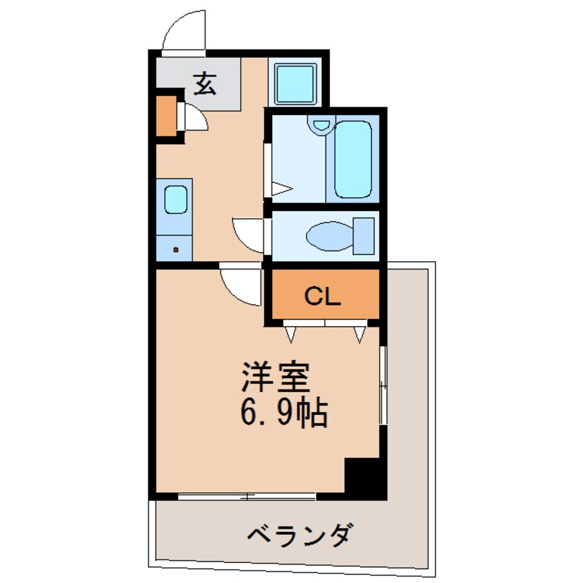 間取図 名古屋市営地下鉄桜通線/車道駅 徒歩4分 3階 築26年