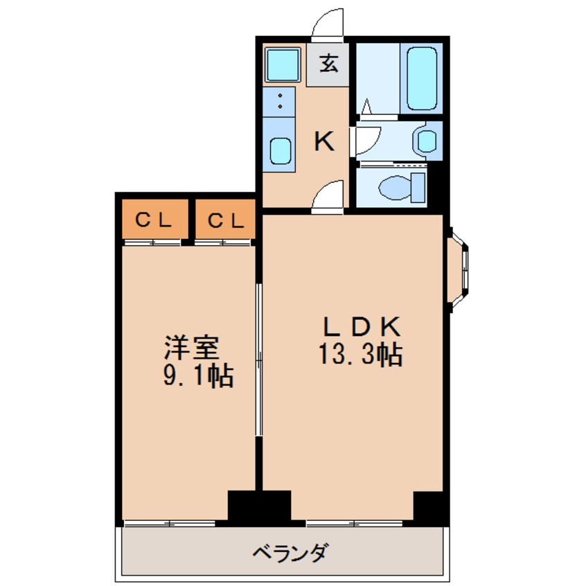 間取図 名古屋市営地下鉄桜通線/高岳駅 徒歩4分 7階 築34年