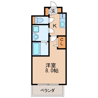 間取図 名古屋市営地下鉄名城線/久屋大通駅 徒歩4分 8階 築11年