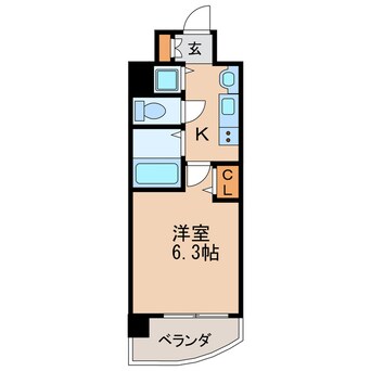 間取図 名古屋市営地下鉄桜通線/高岳駅 徒歩2分 6階 築14年