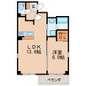 axis sakae Ⅴ 1LDKの間取り