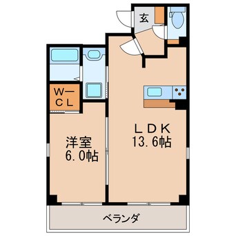 間取図 名古屋市営地下鉄名城線/矢場町駅 徒歩6分 6階 築8年