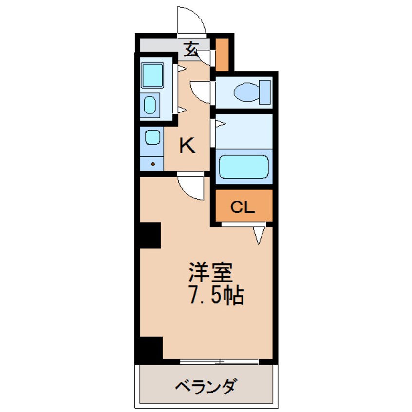 間取図 名古屋市営地下鉄鶴舞線/丸の内駅 徒歩4分 3階 築23年