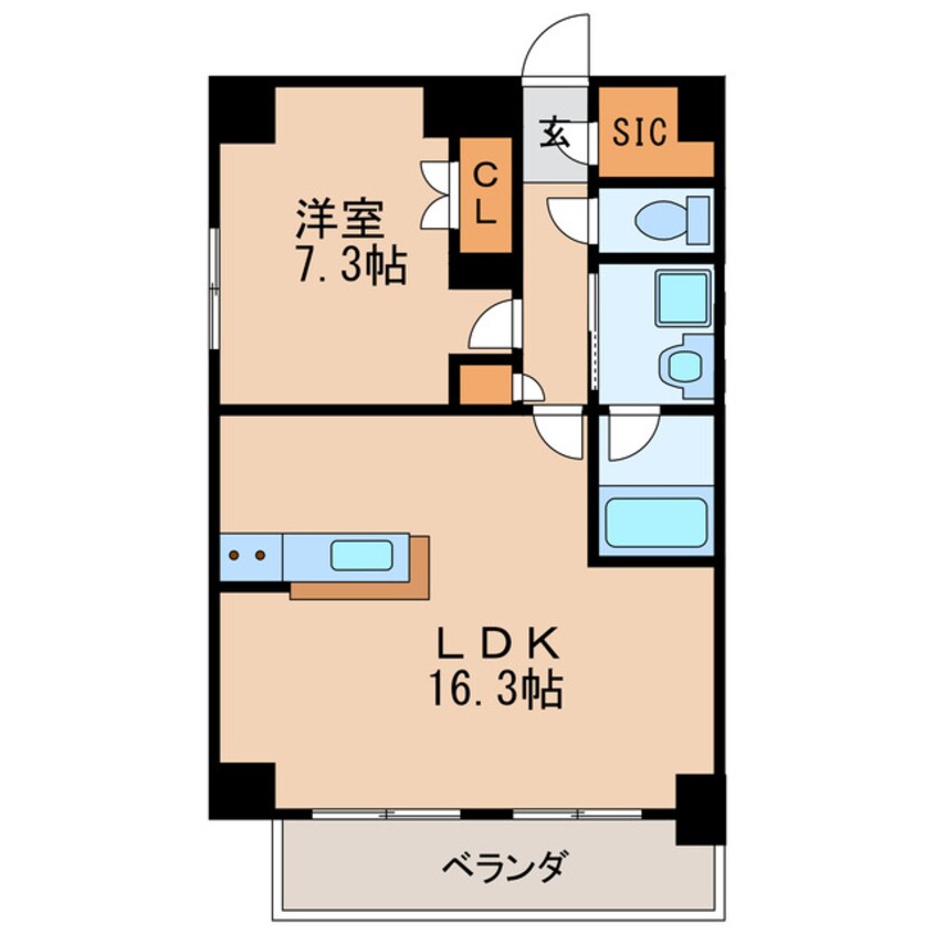 間取図 名古屋市営地下鉄東山線/新栄町駅 徒歩8分 10階 築10年