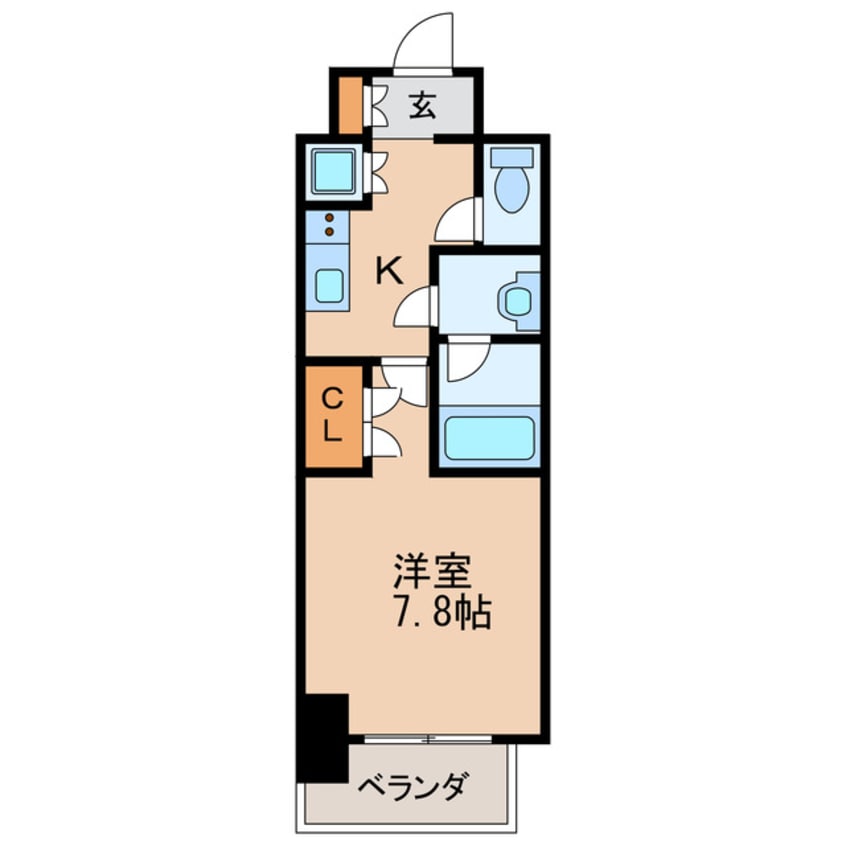 間取図 名古屋市営地下鉄東山線/新栄町駅 徒歩8分 7階 築10年