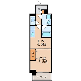 間取図 名古屋市営地下鉄桜通線/高岳駅 徒歩6分 9階 築6年